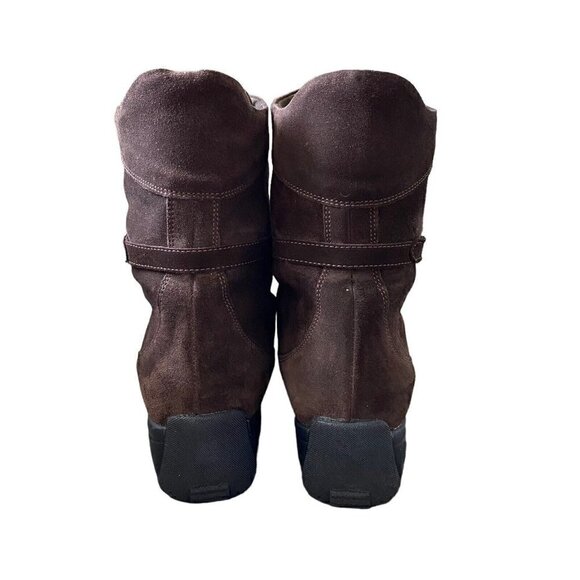 Aquatalia Marvin K Brown Suede Leather Riding Boots Mid Calf Womens Size 10 - Picture 5 of 8